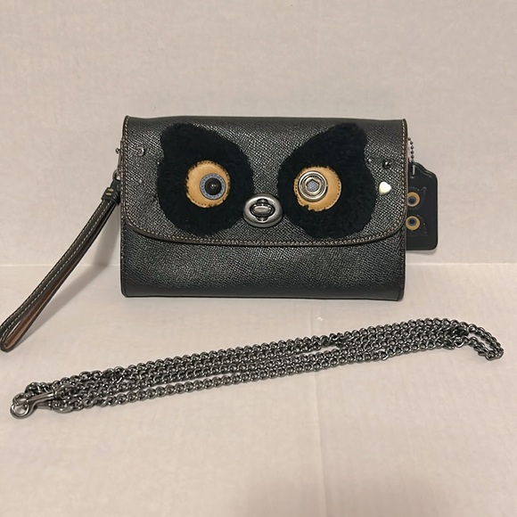 Coach F22768 Limited Edition Bear Chain Crossbody with 2017 Holiday hangtag - Picture 1 of 7